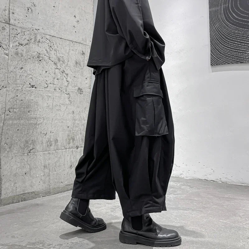 shop and buy Oversized Hakama Cargo Bottoms
