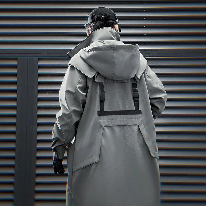 shop and buy double zip cargo longline jacket
