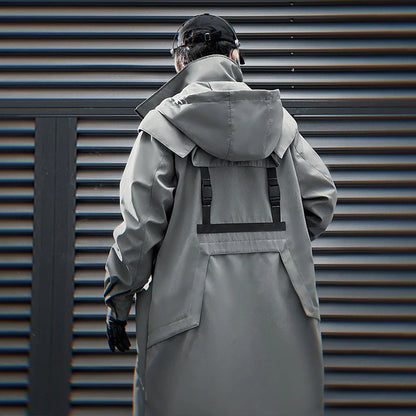 shop and buy double zip cargo longline jacket
