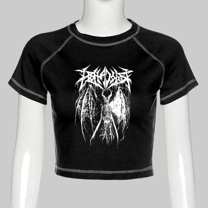 shop and buy Oblivion Angel Goth Crop Top