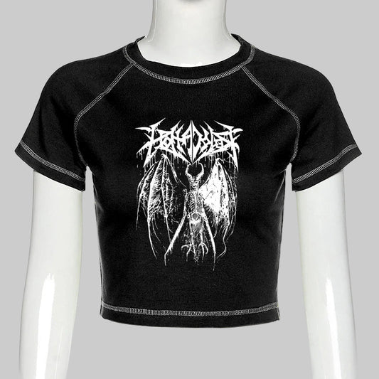 shop and buy Oblivion Angel Goth Crop Top