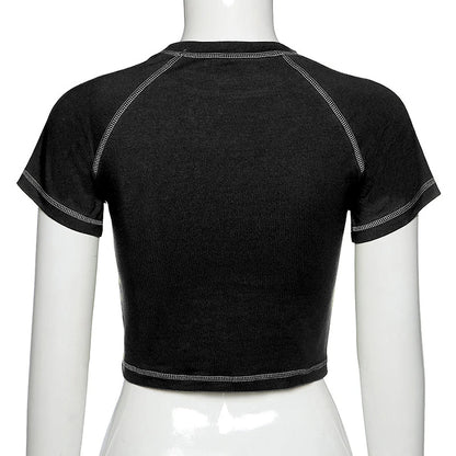shop and buy Oblivion Angel Goth Crop Top