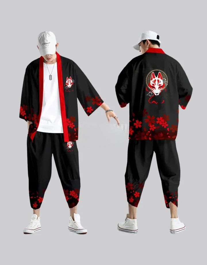 shop and buy Kitsune Fox Print Kimono
