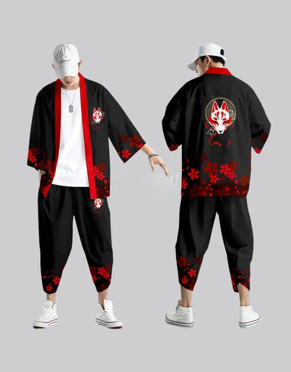 shop and buy Kitsune Fox Print Kimono