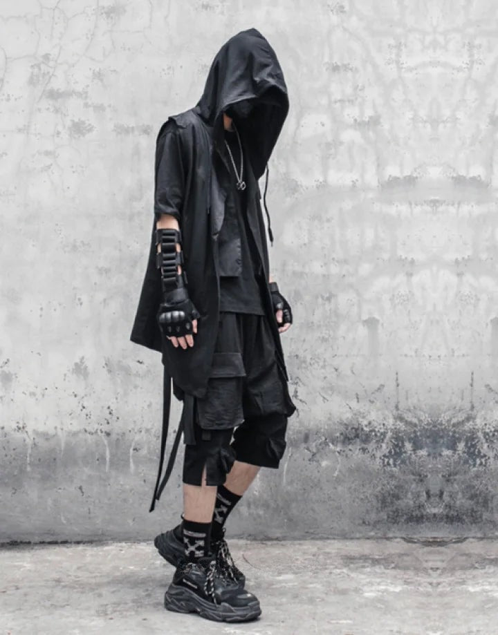 Black Sleeveless Poncho