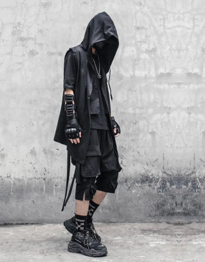 Black Sleeveless Poncho