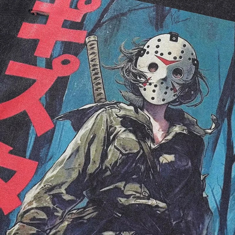 shop and buy Mask//404 Chainsaw Girl Japanese T-Shirt