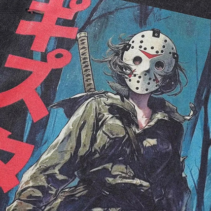 shop and buy Mask//404 Chainsaw Girl Japanese T-Shirt