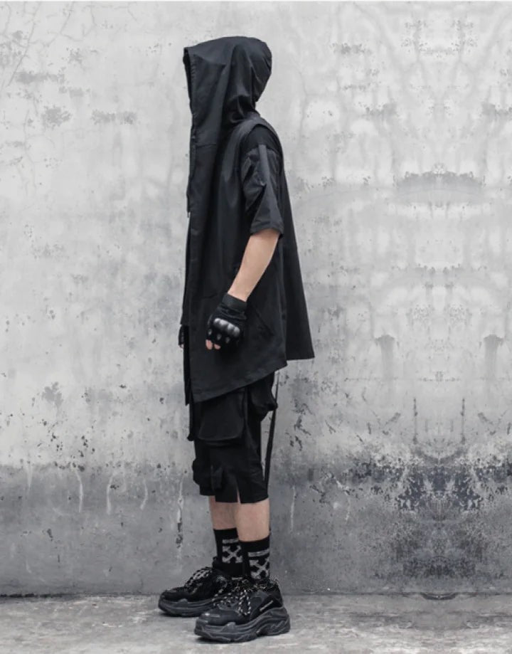 Black Sleeveless Poncho