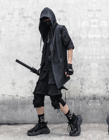 Black Sleeveless Poncho