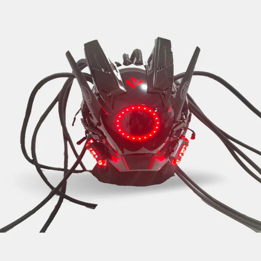 shop and buy Cyberpunk Techwear LED Mask for halloween and cosplay
