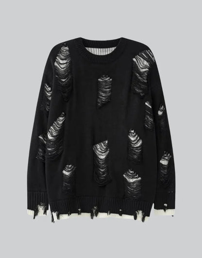 shop and buy Torn Realm Ripped Sweater 